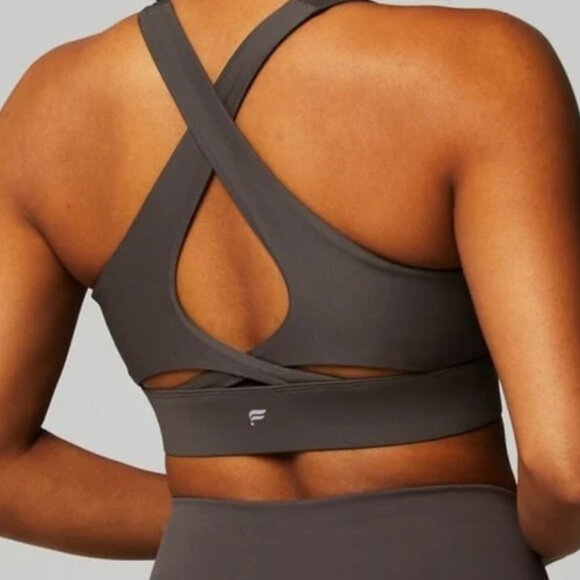 NWT - Fabletics No-Bounce Sports Bra - High Impact - Taupe Slate - XL - Picture 4 of 5